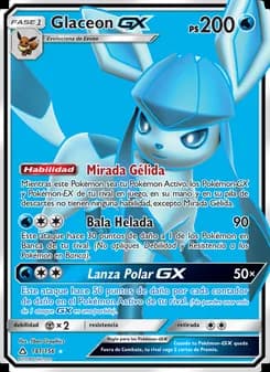 Glaceon GX card in Spanish