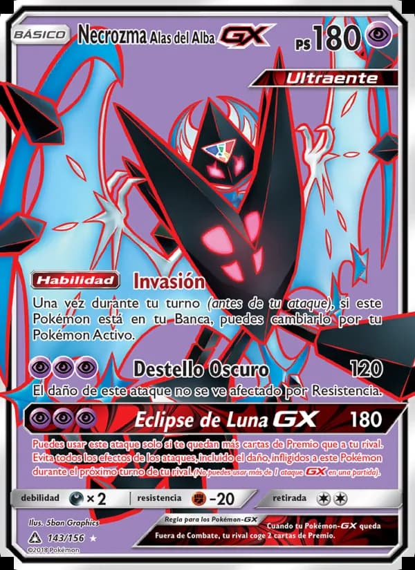 Necrozma Alas del Alba GX card in Spanish