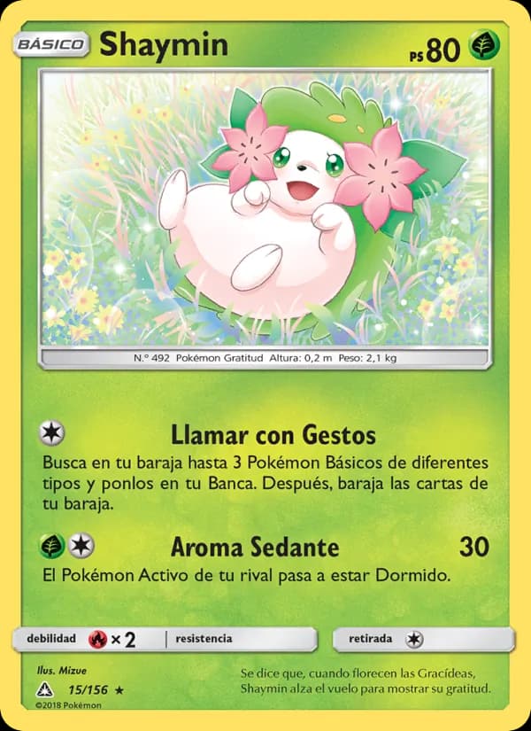Shaymin card in Spanish