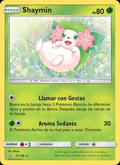 Shaymin card in Spanish