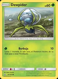 Dewpider card in Spanish
