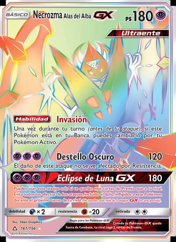 Necrozma Alas del Alba GX card in Spanish