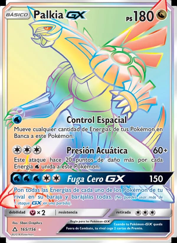Palkia GX card in Spanish