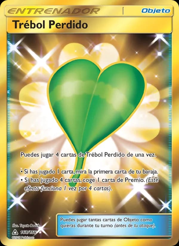 Trébol Perdido card in Spanish
