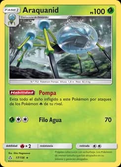 Araquanid card in Spanish