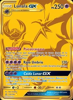 Lunala GX card in Spanish
