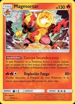 Magmortar card in Spanish