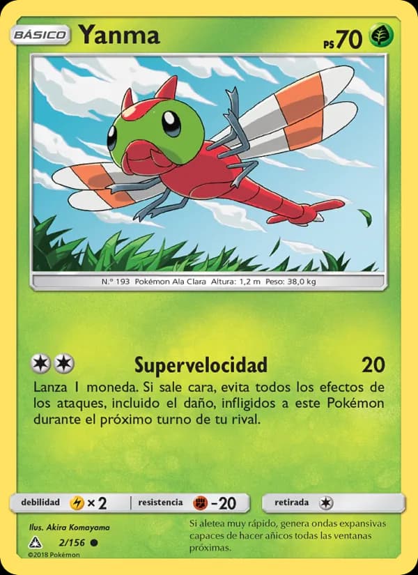 Yanma card in Spanish