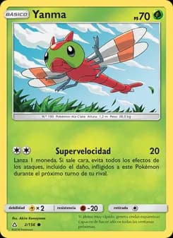 Yanma card in Spanish