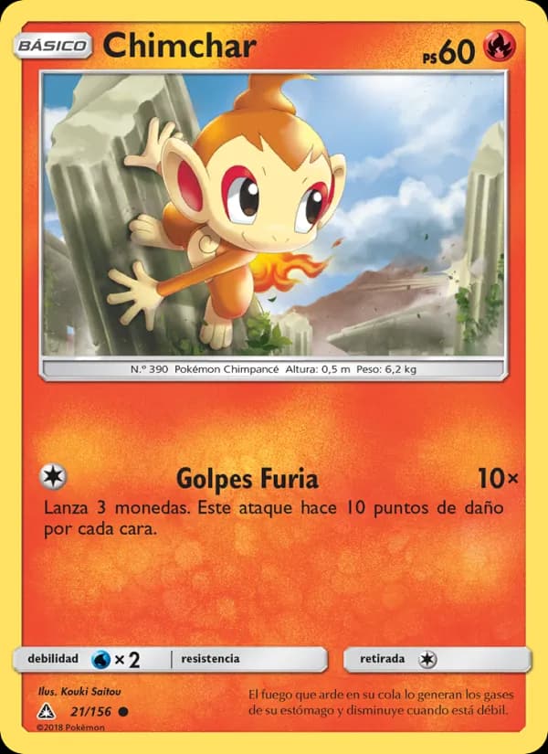 Chimchar card in Spanish