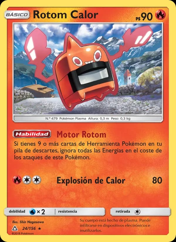 Rotom Calor card in Spanish