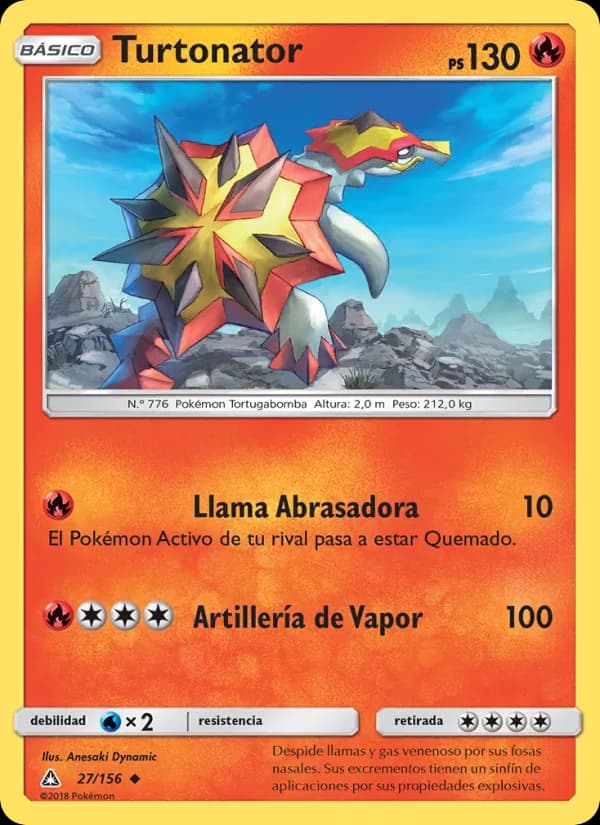 Turtonator card in Spanish