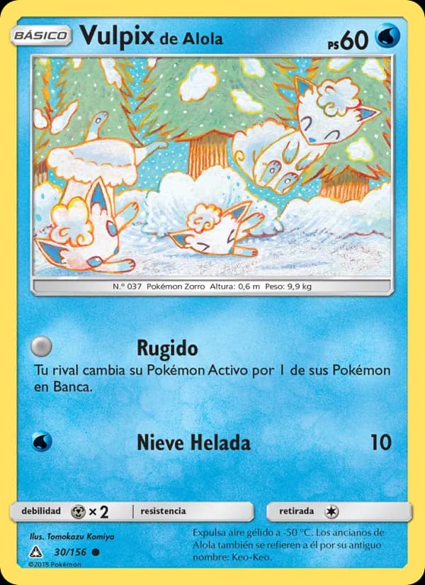 Vulpix de Alola card in Spanish