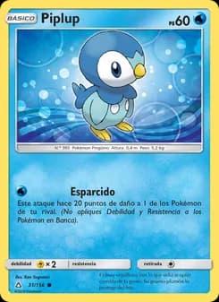 Piplup card in Spanish