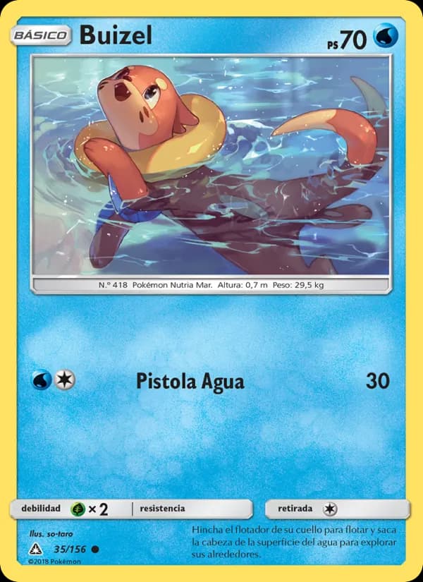 Buizel card in Spanish