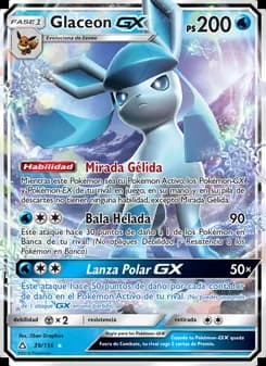 Glaceon GX card in Spanish