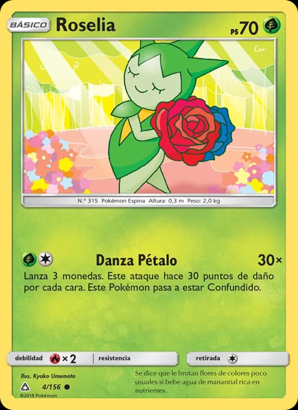 Roselia card in Spanish