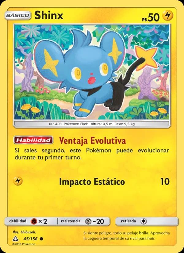 Shinx card in Spanish