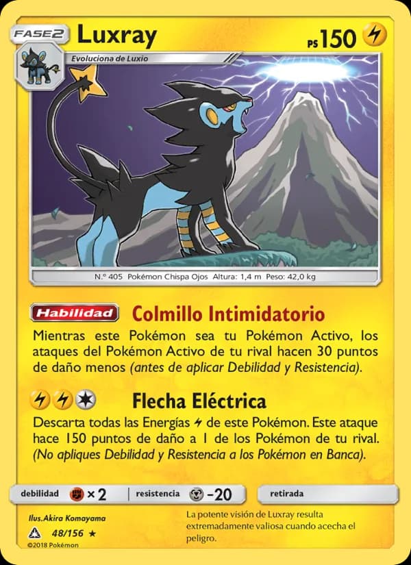 Luxray card in Spanish