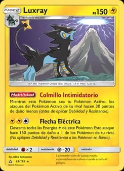 Luxray card in Spanish