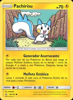 Pachirisu card in Spanish