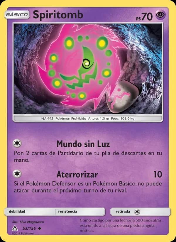 Spiritomb card in Spanish