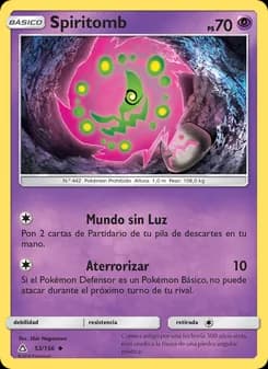Spiritomb card in Spanish