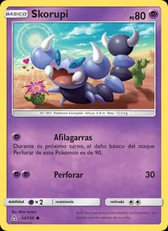 Skorupi card in Spanish