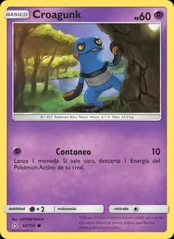 Croagunk card in Spanish