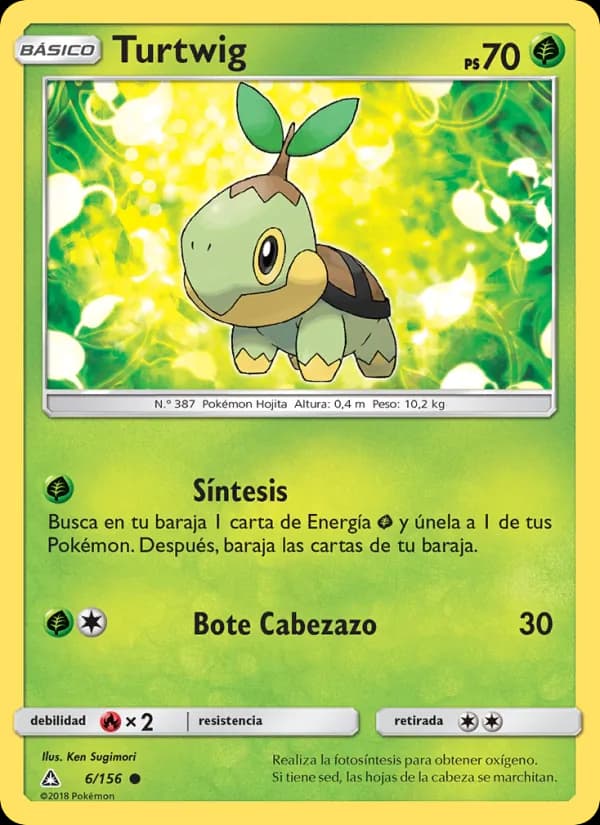 Turtwig card in Spanish
