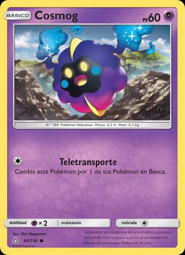 Cosmog card in Spanish