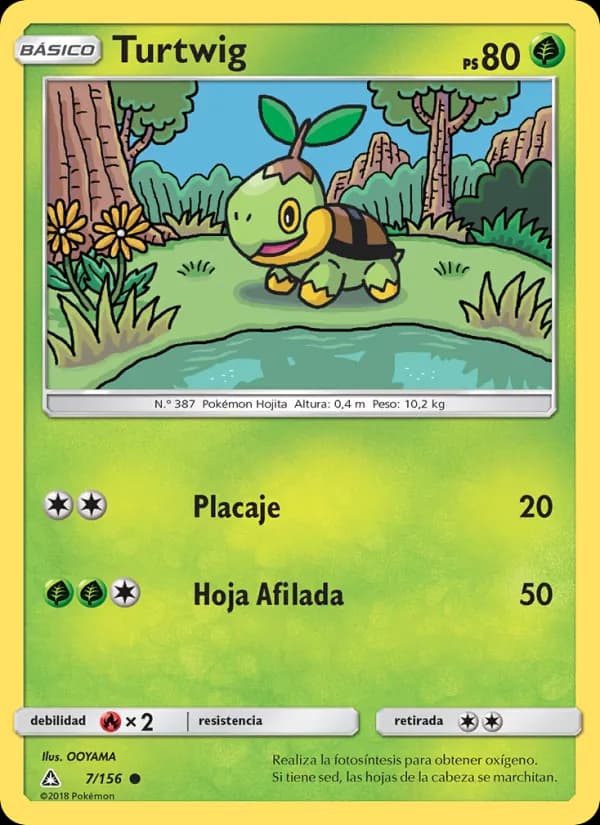 Turtwig card in Spanish