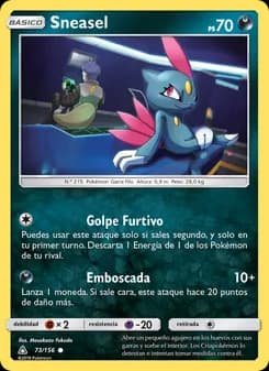Sneasel card in Spanish
