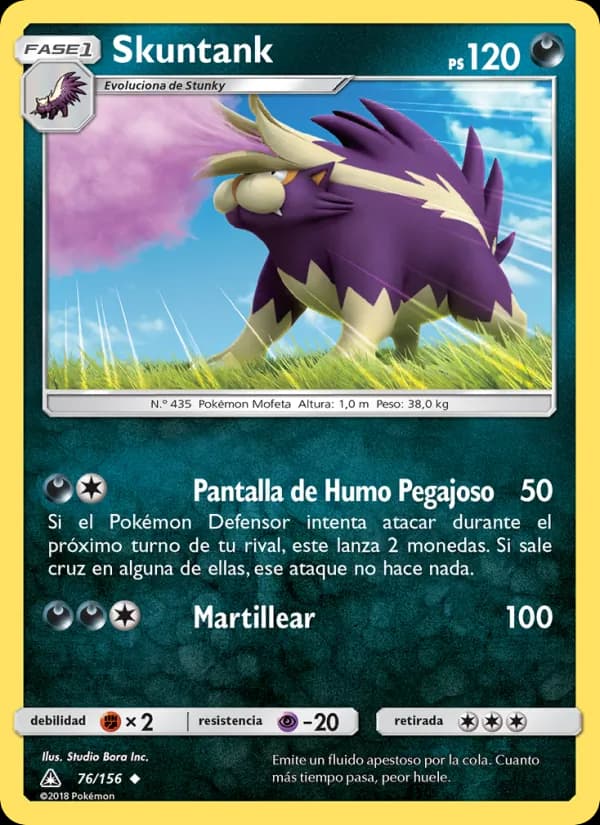Skuntank card in Spanish