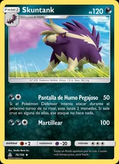 Skuntank card in Spanish
