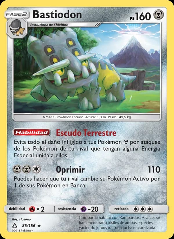 Bastiodon card in Spanish