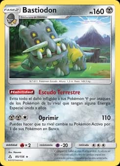 Bastiodon card in Spanish