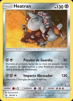 Heatran card in Spanish