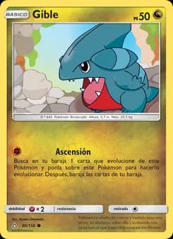 Gible card in Spanish