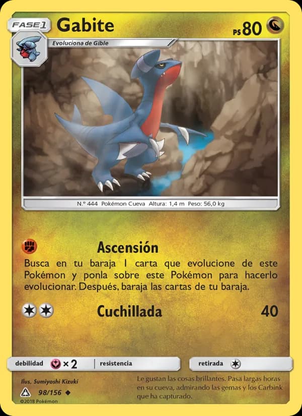 Gabite card in Spanish