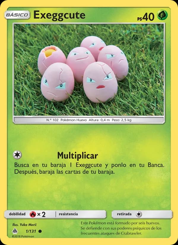 Exeggcute card in Spanish