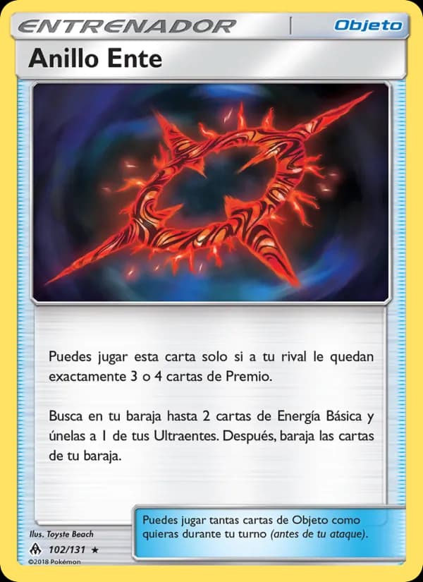 Anillo Ente card in Spanish