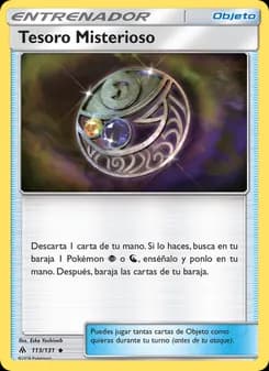 Tesoro Misterioso card in Spanish