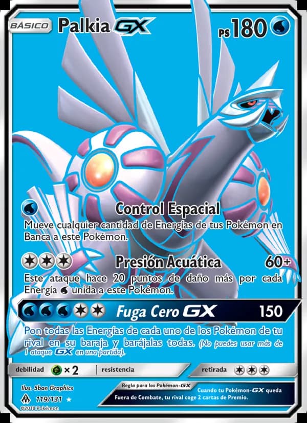 Palkia GX card in Spanish