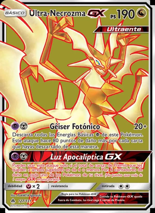 Ultra-Necrozma GX card in Spanish