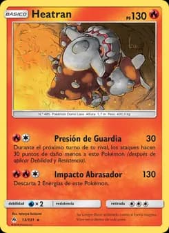 Heatran card in Spanish