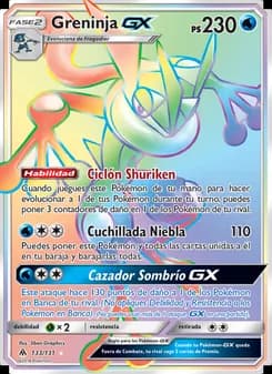 Greninja GX card in Spanish