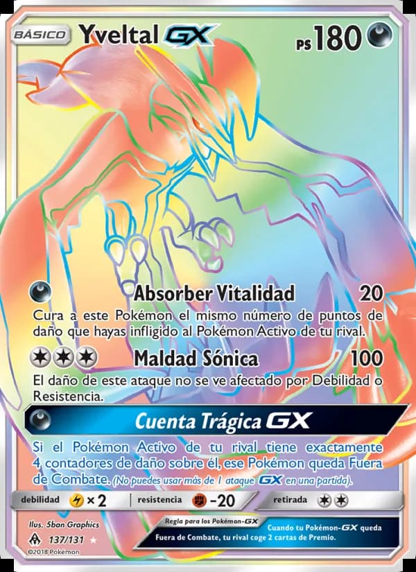 Yveltal GX card in Spanish