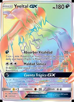 Yveltal GX card in Spanish