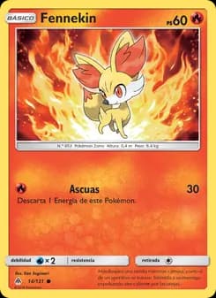 Fennekin card in Spanish